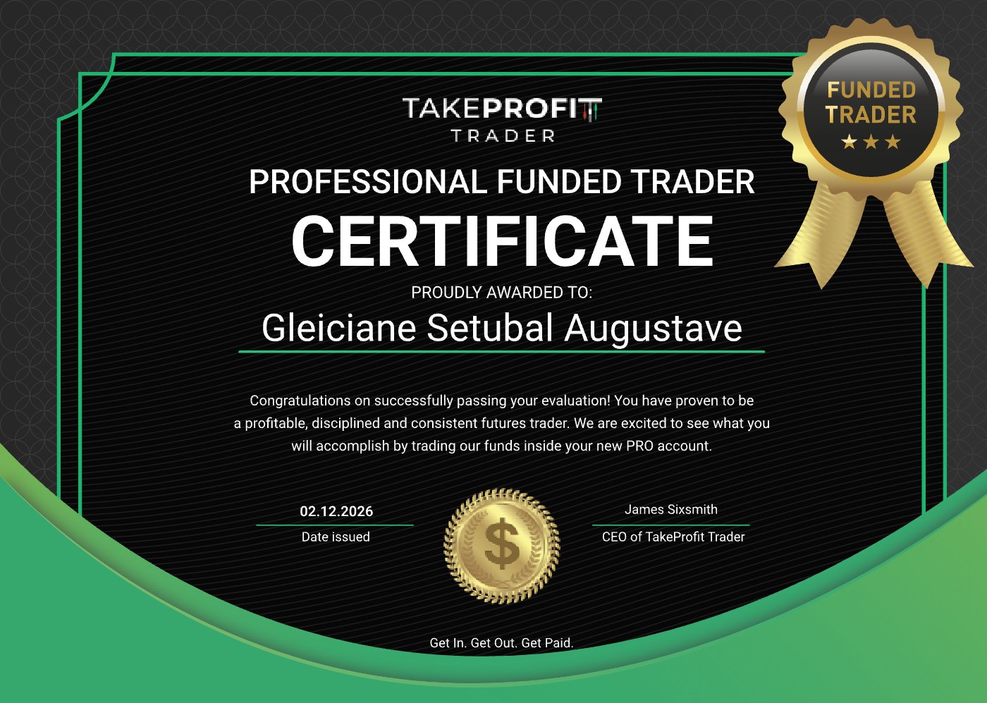 Vérifié — TAKEPROFIT TRADER